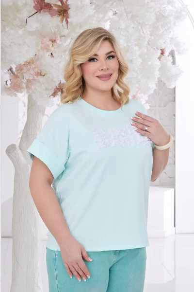 Футболка Лила тр.52-250001-006-42 Flower Maniac голубой
