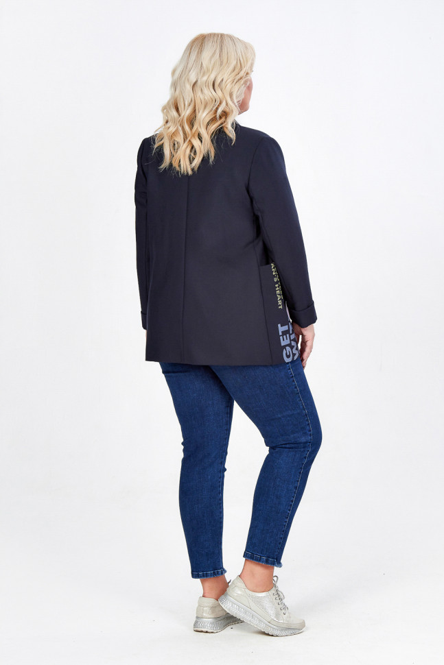 Жакет 7943-В т.син